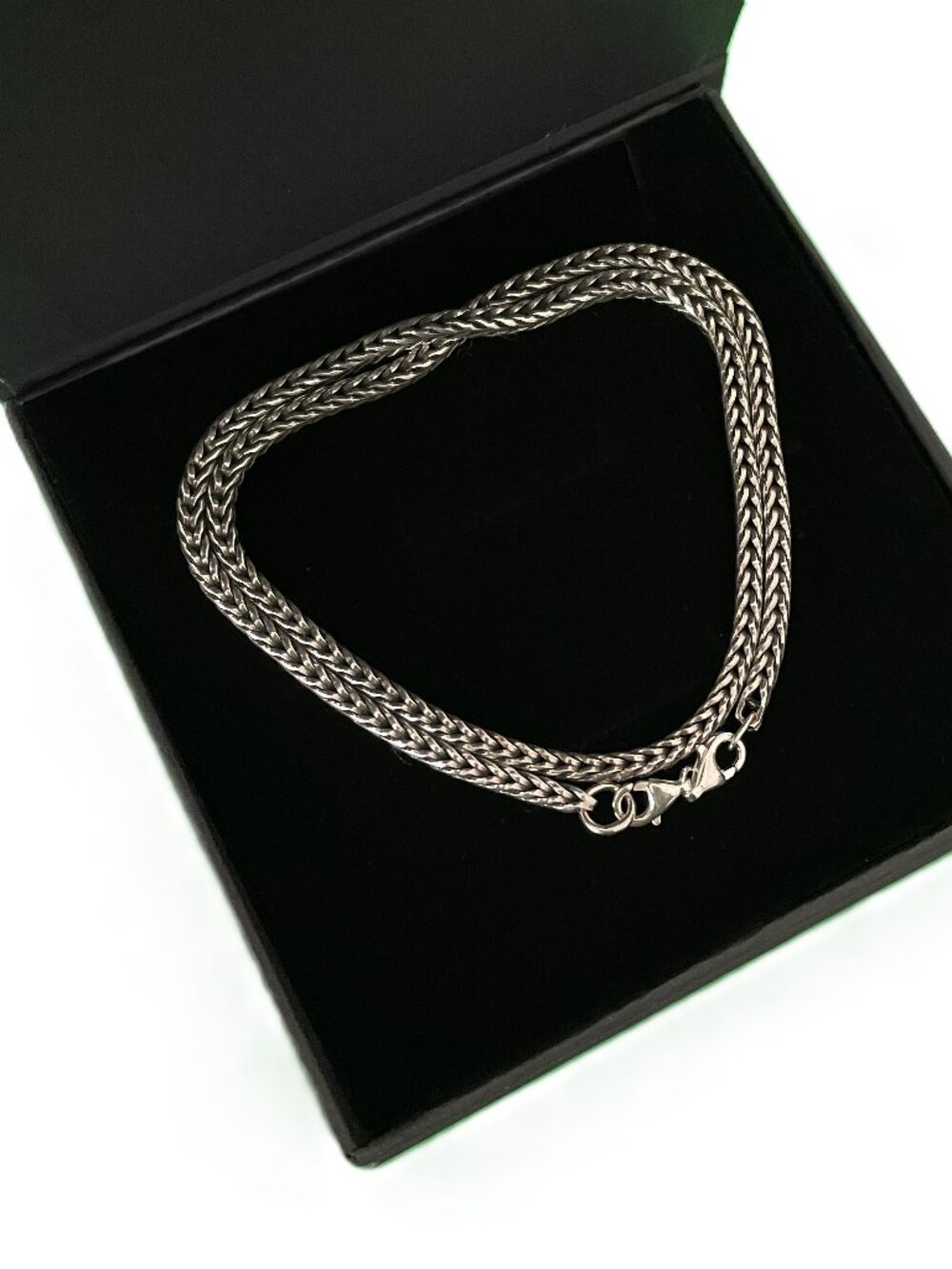 TROLLBEADS 925 Sterling Silver Foxtail Flexible Chain Necklace 15.7 NEW